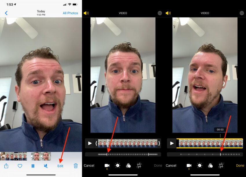 Cómo editar una selfie en cámara lenta. 
