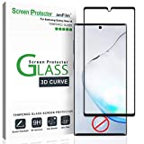 AmFilm Glass Protector de pantalla para Galaxy Note 10, vidrio templado 2019, matriz de puntos con bandeja de fácil instalación (no compatible con el escáner de huellas dactilares)