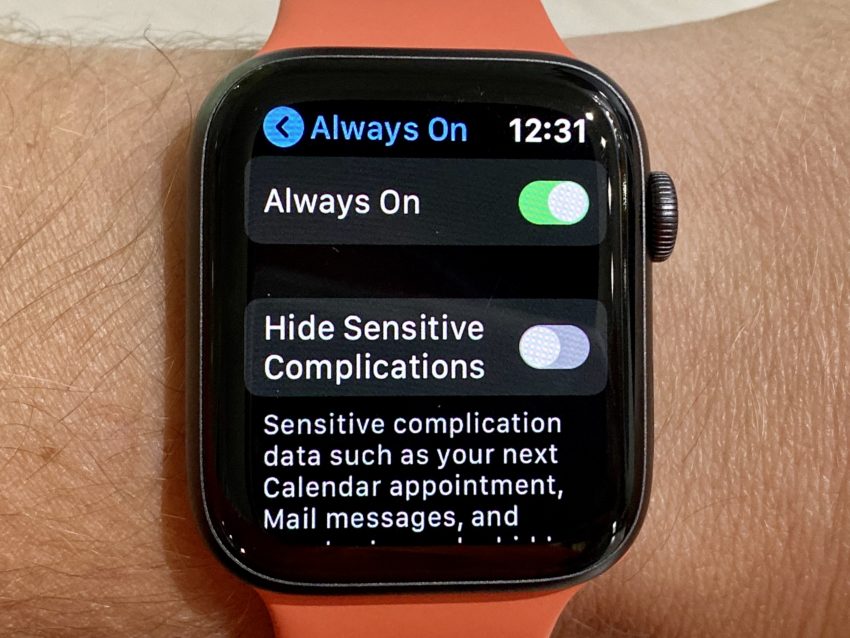 Desactive las nuevas funciones de Apple Watch 5. 