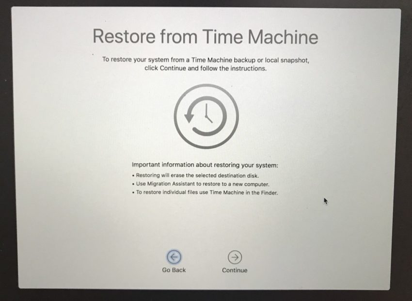 Restaure su copia de seguridad de Time Machine y listo. 