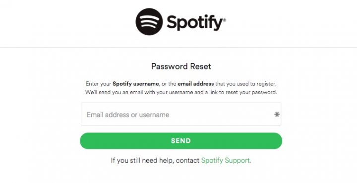 Restablezca su contraseña de Spotify si no puede iniciar sesión. 