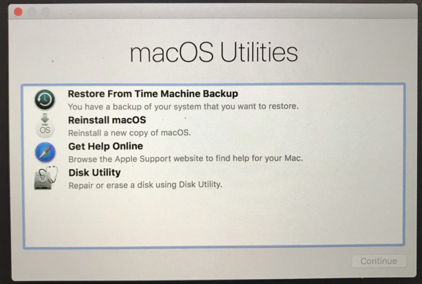 Después de borrar, puede instalar macOS Mojave.