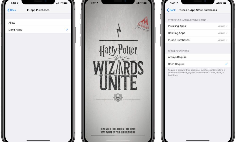 Cómo desactivar Harry Potter: Wizards Unite en compras de aplicaciones