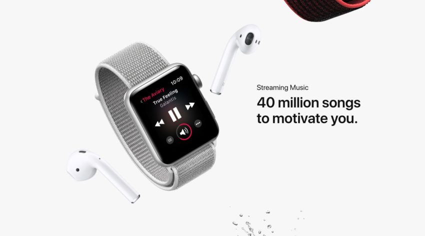 Transmita música en el Apple Watch GPS + LTE siempre que use Apple Music. 