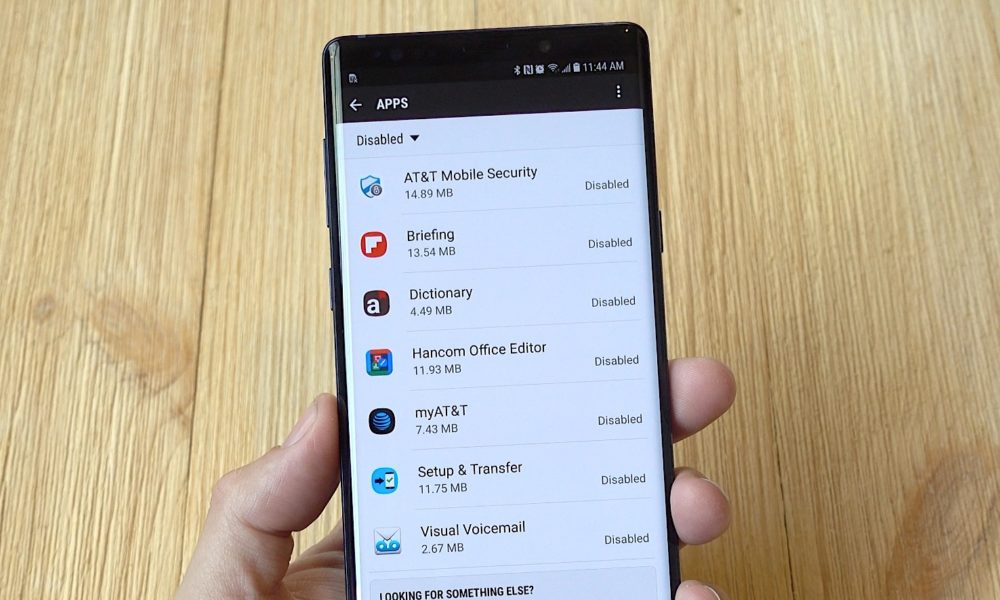 Cómo deshabilitar aplicaciones preinstaladas en Galaxy Note 9