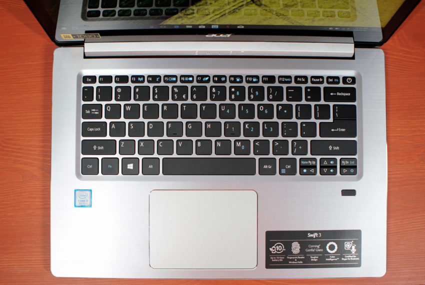 El teclado Swift 3 es mejor que el promedio, pero no tan bueno como un ThinkPad.