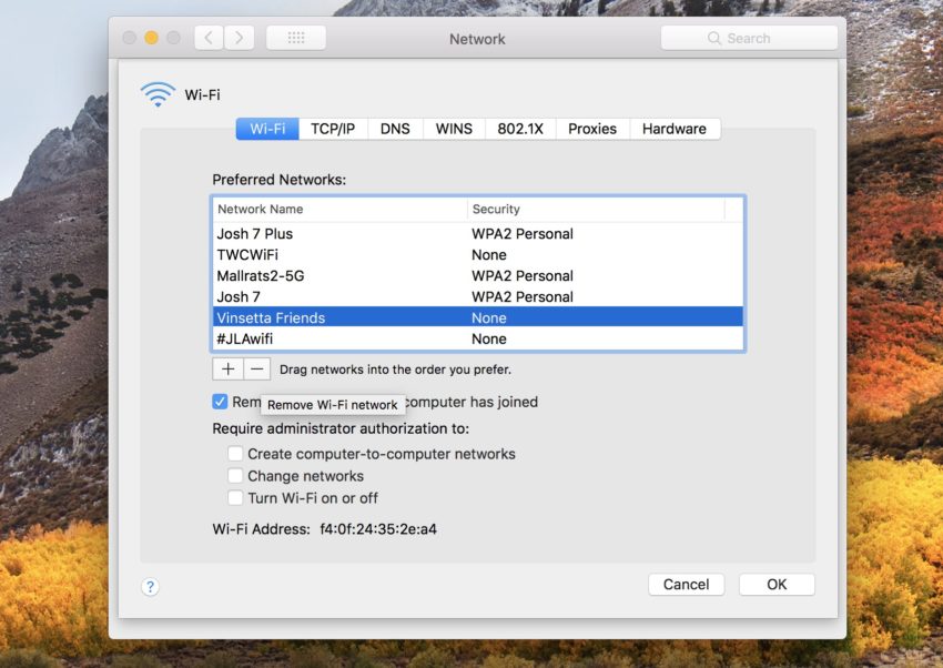 Cómo solucionar problemas de WiFi de macOS High Sierra. 