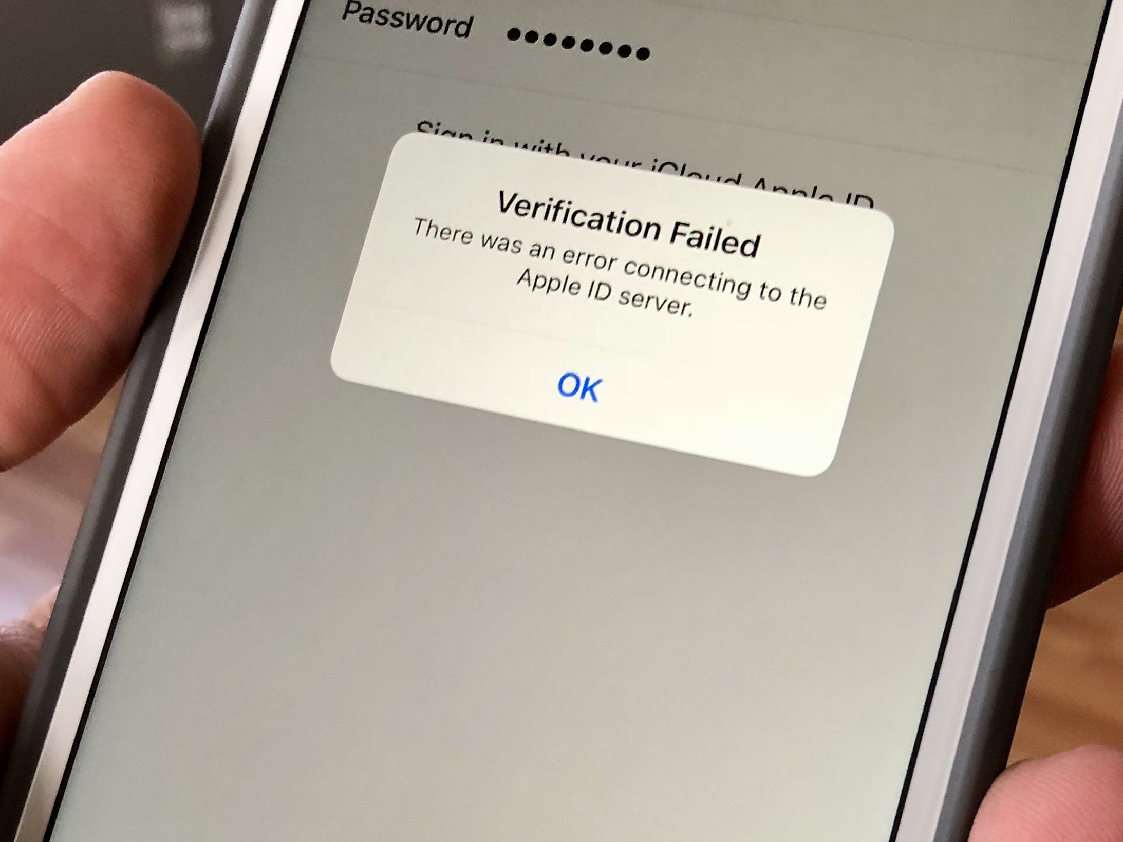 Cómo arreglar la verificación fallida: Error al conectarse a problemas del servidor de ID de Apple