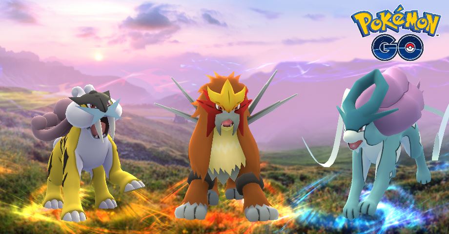 Pokémon GO obtiene los legendarios Raikou, Entei y Suicune