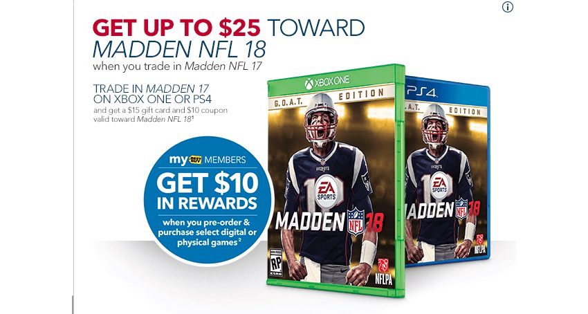 La oferta de Madden 18 reduce el precio a $ 12