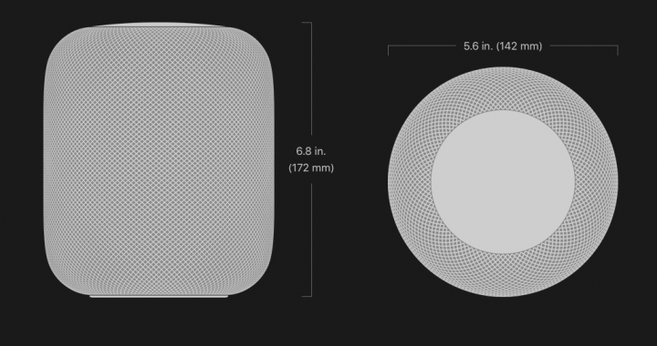 Dimensiones de Apple HomePod