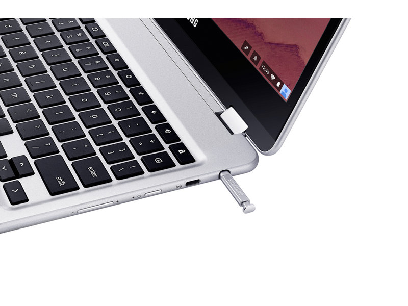 Samsung Chromebook Plus con S Pen en silo
