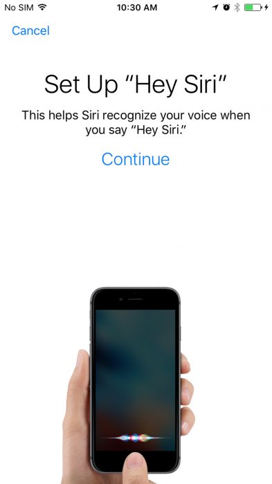 Hola Siri en iOS 1012