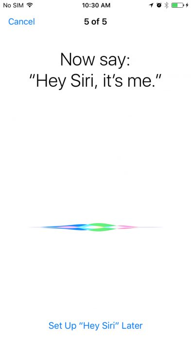 Hola Siri en iOS 1015