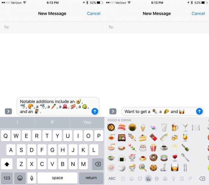 iOS 10.2 beta incluye nuevos emojis. 
