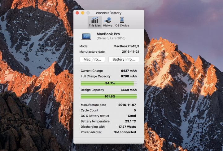 Consulta las estadísticas detalladas de la batería del MacBook Pro.