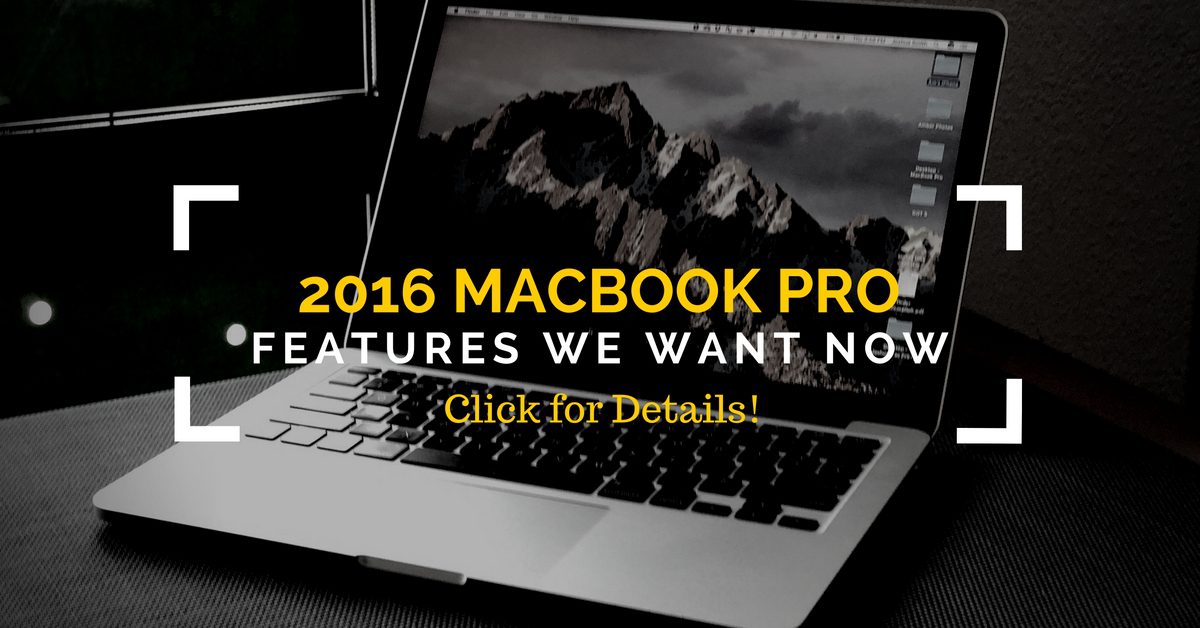 Preparación para minoristas para MacBook Pro versión 2016