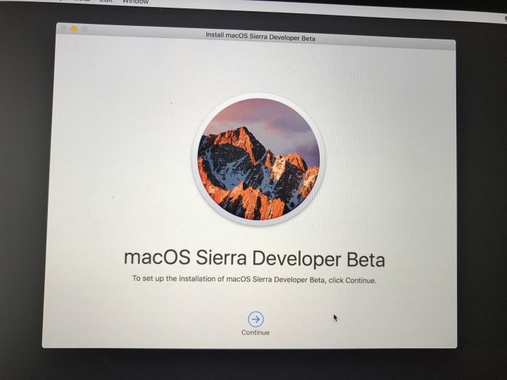 Inicie la instalación limpia de macOS Sierra.