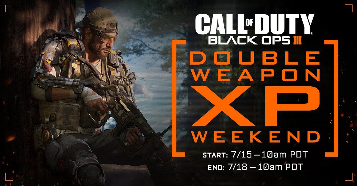 Detalles y consejos del fin de semana de EXP de armas dobles de Black Ops 3 de julio