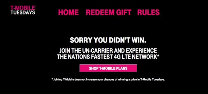 Puedes jugar para tener la oportunidad de ganar premios incluso si no eres cliente de T-Mobile.