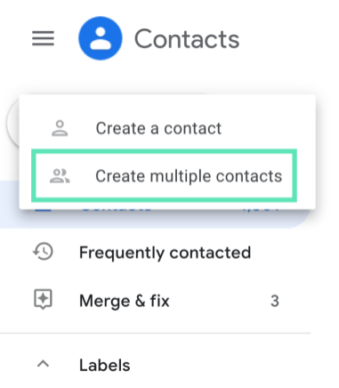 Cree múltiples contactos rápidamente usando Contactos de Google Web-2-a