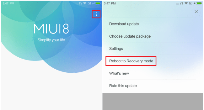 Modo de recuperación de arranque de Redmi Note 5 Pro