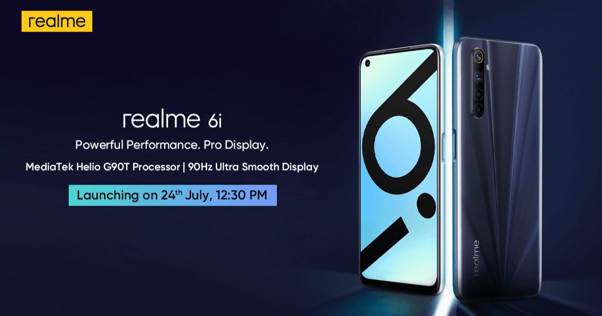 Realme 6i confirmado para lanzarse el 24 de julio con pantalla de 90Hz y SoC Helio G90T