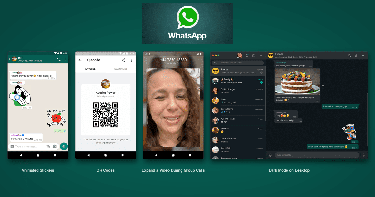 Whatsapp Trae Nuevas Funciones Web Stickers Animados Códigos Qr Modo Oscuro Y Más Noticias 9526