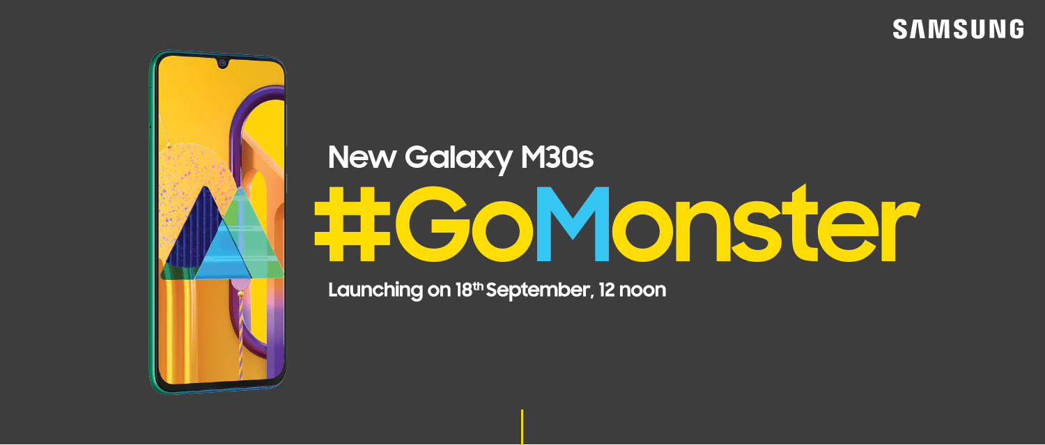 Lanzamiento indio de Samsung Galaxy M30s el 18 de septiembre;  Será exclusivo de Amazon