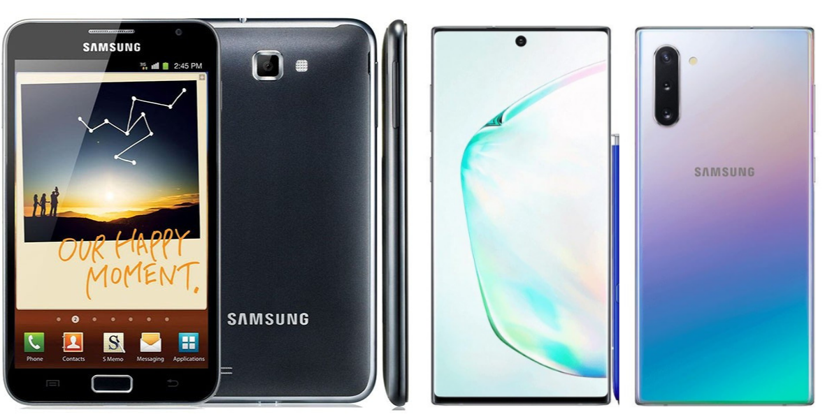 Samsung Galaxy Note 10 contra Note 1