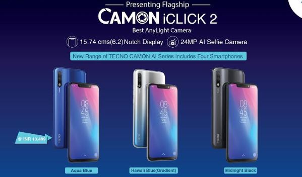 Tecno Camon iClick 2 con cámara frontal AI de 24MP lanzado en India: precio y especificaciones