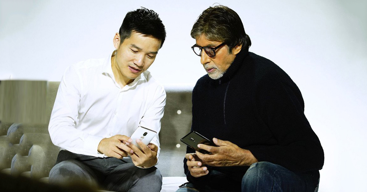 OnePlus 6 presentado por el actor Amitabh Bachchan antes del lanzamiento oficial