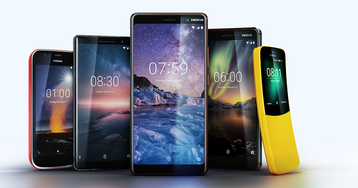 Nokia 8110, Nokia 8 Sirocco, Nokia 7 Plus, Nokia 6 (2018) enumerados en el sitio web de la India