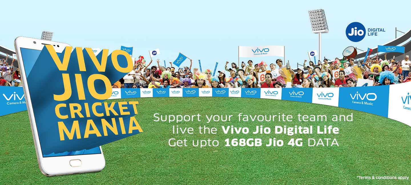 Se anuncia la oferta de Reliance Jio Vivo Cricket Mania: hasta 168 GB de datos 4G para usuarios de Vivo