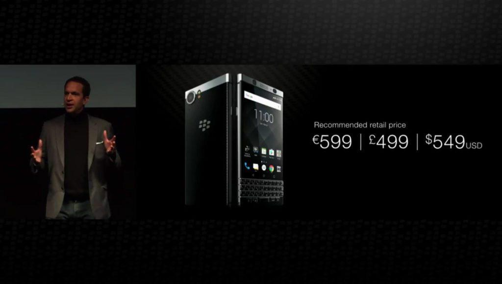 BlackBerry KEYone con pantalla Full HD de 4,5 pulgadas y teclado QWERTY anunciado en el MWC 2017