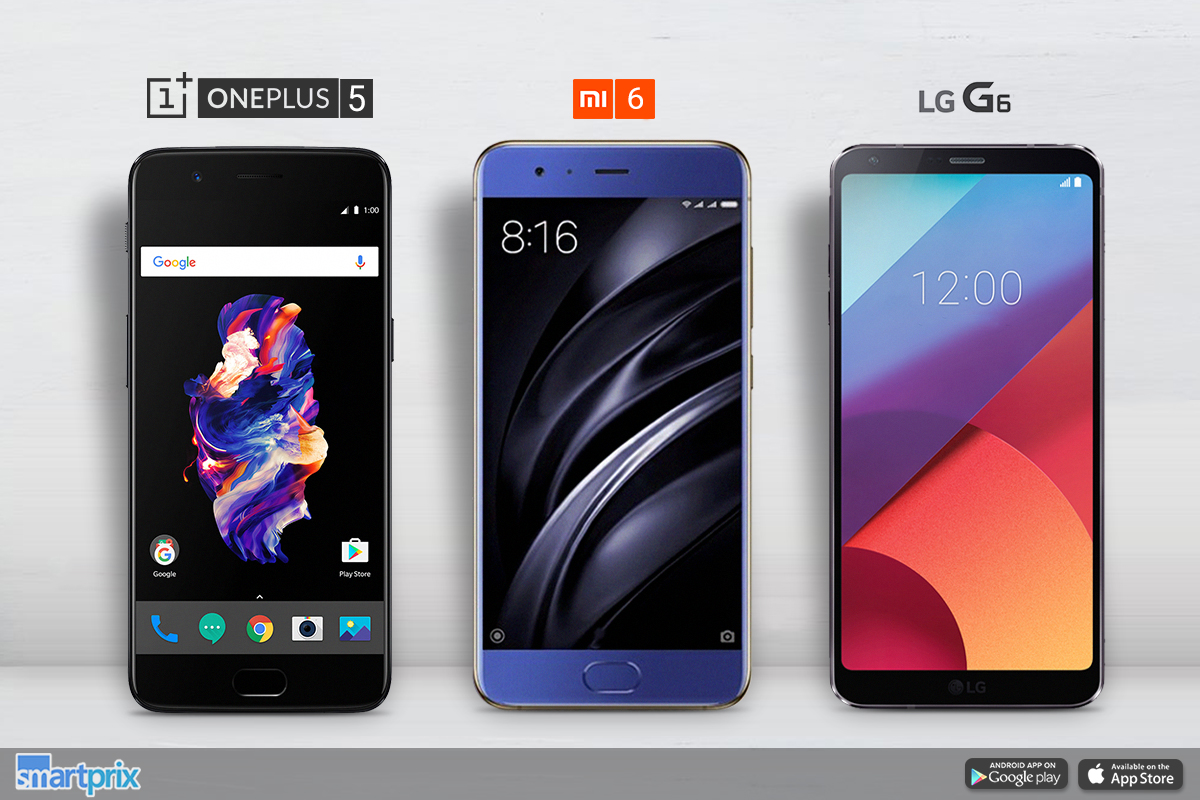Comparación de teléfonos: OnePlus 5 vs LG G6 vs Xiaomi Mi 6