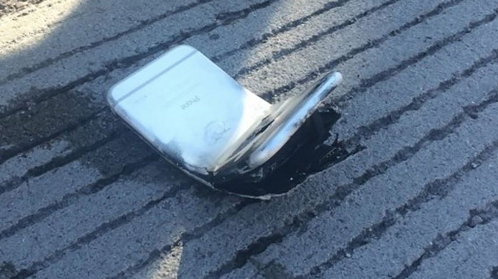 iphone 6 curva explota herido accidente