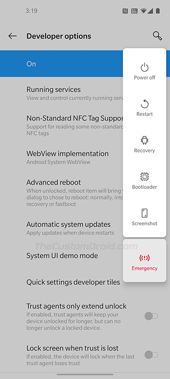 Ingrese a los modos Fastboot y Recovery en OnePlus 8 (Pro) usando el menú Advanced Reboot