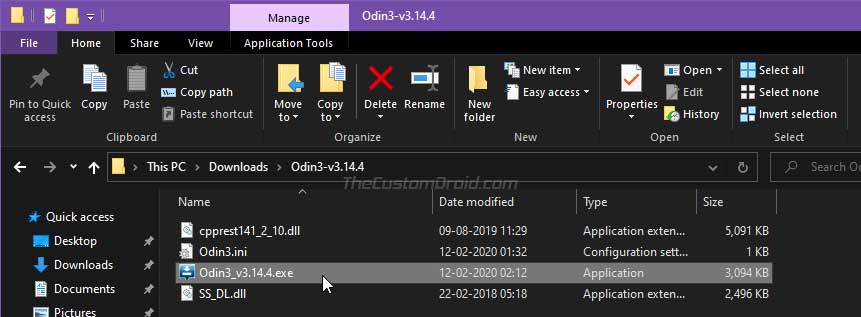 Inicie la herramienta Odin Flash en su PC con Windows