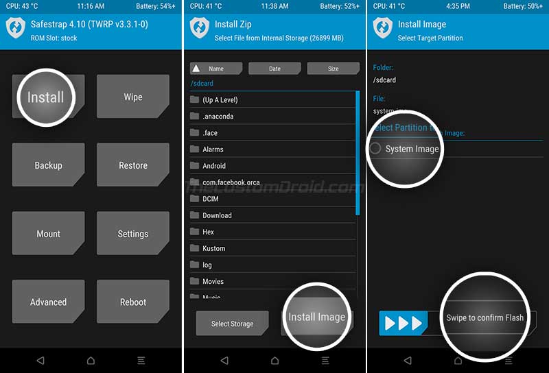 Instale la imagen del sistema Android Pie en Galaxy S8 + Snapdragon a través de Safestrap