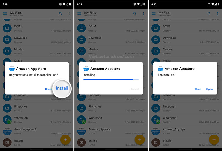 Cómo instalar APK en Android: seleccione 'Instalar' para comenzar la instalación