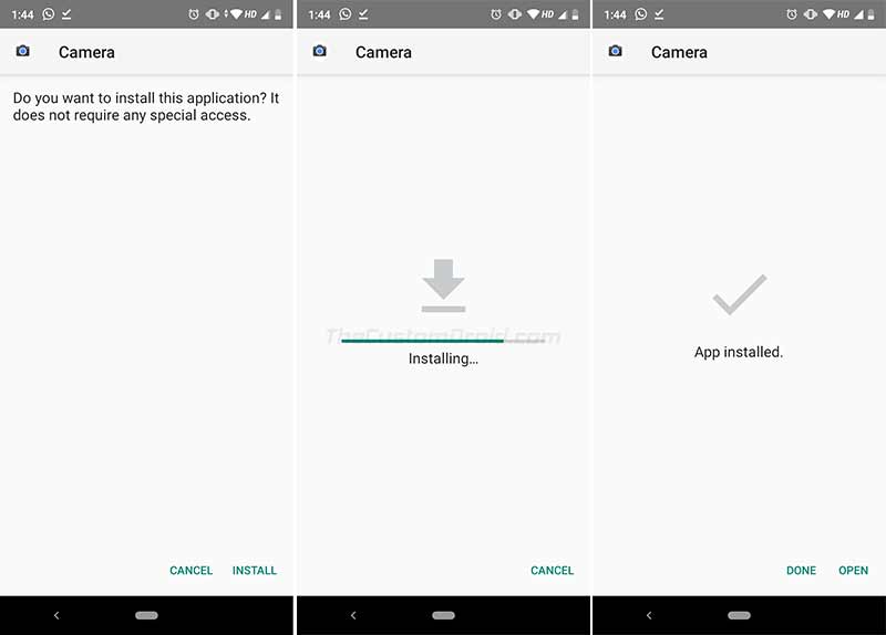 Instalar el puerto de la cámara de Google en Android