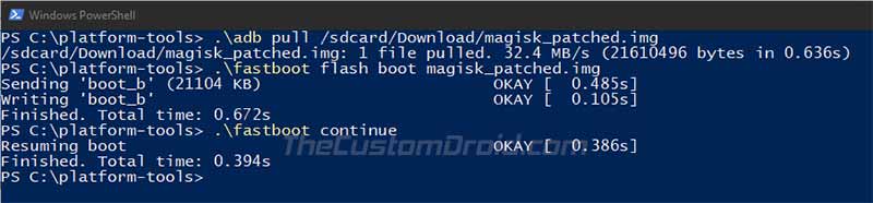 Flash Magisk parcheó la imagen de arranque para rootear Xiaomi Mi A3