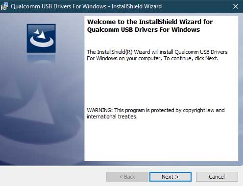 Instale los controladores Qualcomm HS-USB QDLoader 9008 - Método directo - Asistente InstallShield