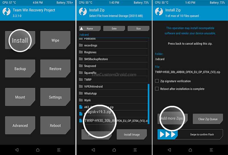 Instale el zip de Android Pie TWRP-Flashable en LG V30 / V30 + / V30S