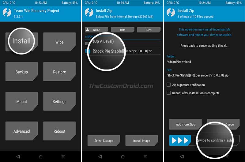 Instale la actualización de Android Pie de Xiaomi Mi A1 usando TWRP Flashable zip