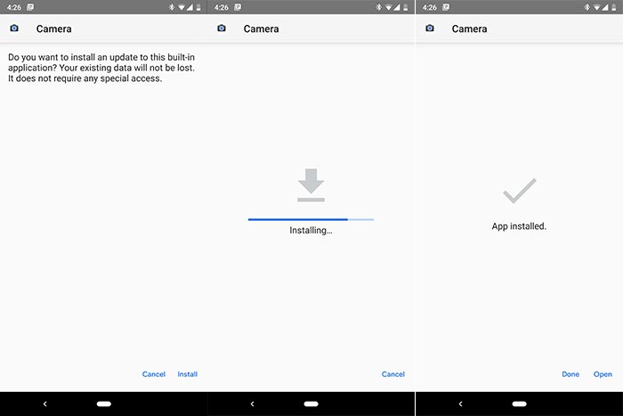 Instalar la aplicación Google Pixel 3 Camera (APK)