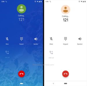 Google Phone v23: interfaz de usuario durante la llamada