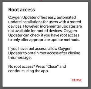 Obtenga actualizaciones de OxygenOS de inmediato: acceso de raíz de la aplicación de actualización de oxígeno