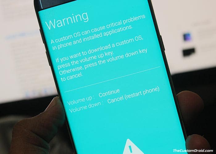 Instale Samsung Stock Firmware usando Odin - Advertencia de modo de descarga